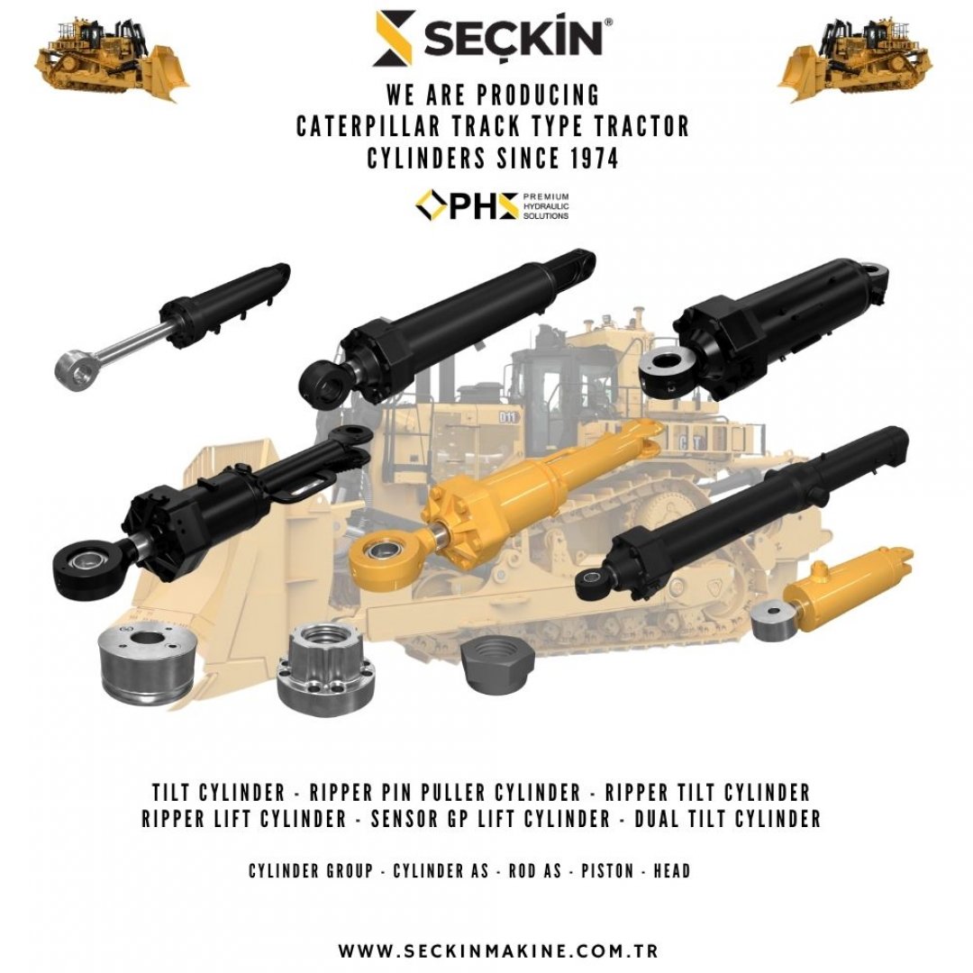 We produce cylinders for Caterpillar 