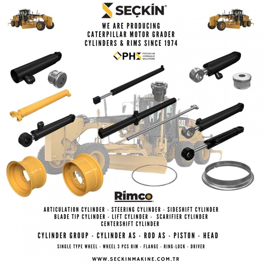 We produce rims and cylinders for Caterpillar 