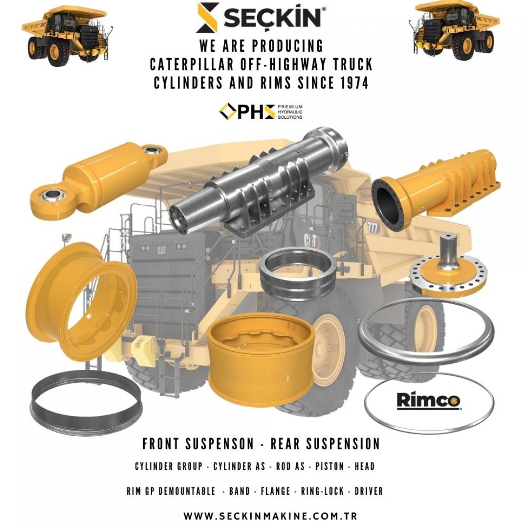 We produce rims and cylinders for Caterpillar 