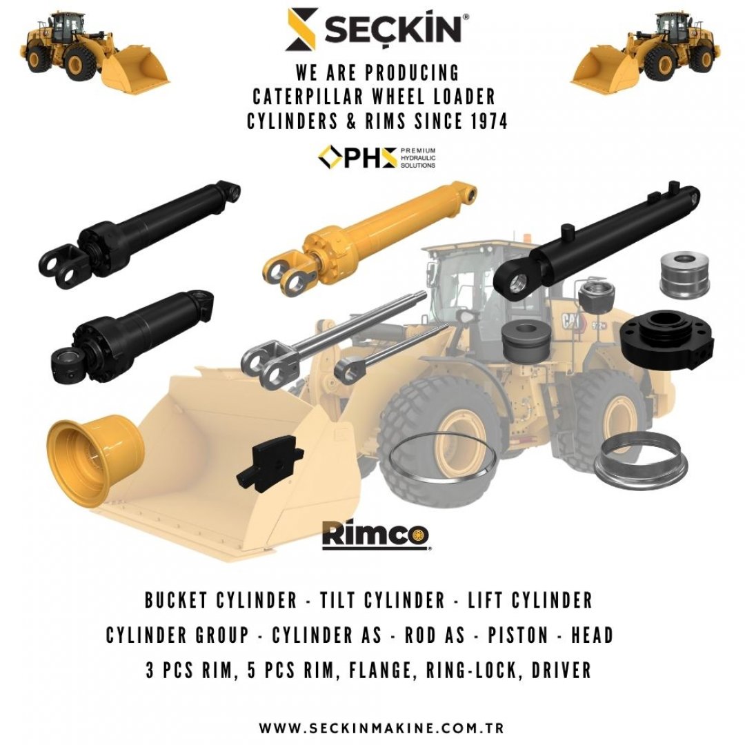 We produce rims and cylinders for Caterpillar 