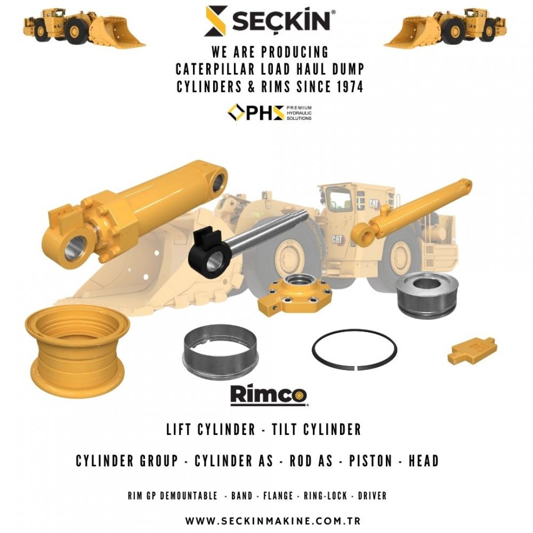 We produce rims and cylinders for Caterpillar 
