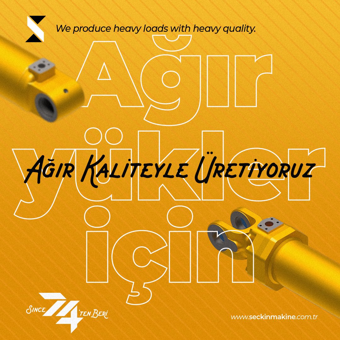 İş makineleri için ürettiğimiz silindirler, tonlarca yük altında dahi performanstan ödün vermez. Gücün kaynağında Seçkin imzası vardır.

The cylinders we manufacture for construction machinery deliver uncompromising performance even under heavy loads. The source of power bears the Seçkin signature.

#seckinmakine #tecrübe #ismakineleri #silindir